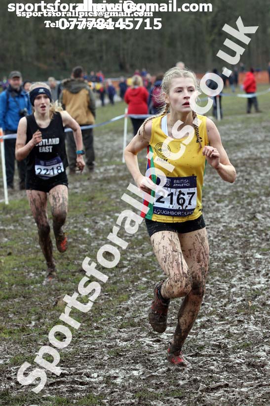 Womens under-17s 2018 British Inter Counties Cross Country Champs., Prestwold Hall, Loughborough. Photo: David T. Hewitson/Sports for All Pics